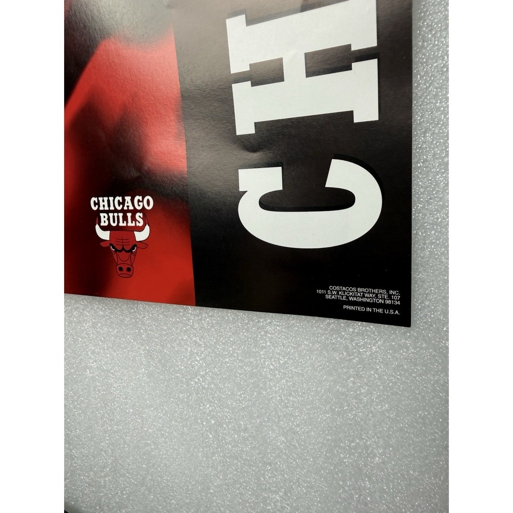 VTG 90's Michael Jordan "Enter the Zone" 1996 NBA Poster Vintage Chicago Bulls - Picture 3 of 5